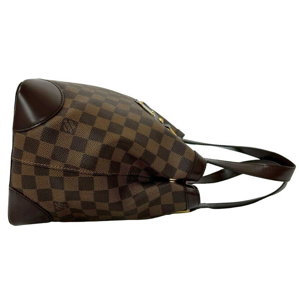 LOUIS VUITTON Authentic Brown Damier Leather Tote Bag - Picture 6 of 10